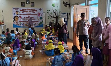 Semarak Kartini: Polsek Karanggede Gelar Lomba Mewarnai Anak di TK Bhayangkari